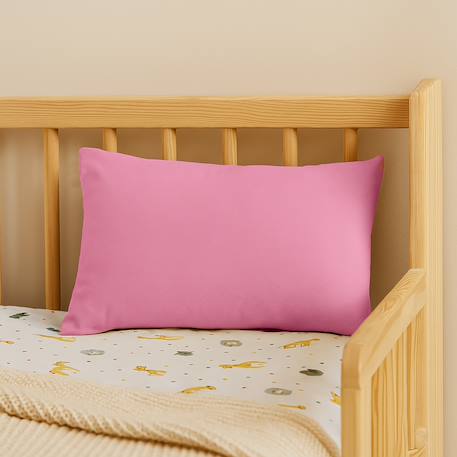 Coussin rectangle en coton bio Blanc+Fraise+Honey+Rose+Vert+Vichy 24 - vertbaudet enfant 
