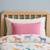 Coussin rectangle en coton bio Blanc+Fraise+Honey+Rose+Vert+Vichy 22 - vertbaudet enfant 