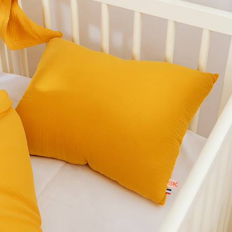 Coussin rectangle en coton bio Blanc+Fraise+Honey+Rose+Vert+Vichy 14 - vertbaudet enfant 