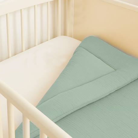 Edredon en coton bio Blanc+Fraise+Honey+Rose+Vert+Vichy 27 - vertbaudet enfant 