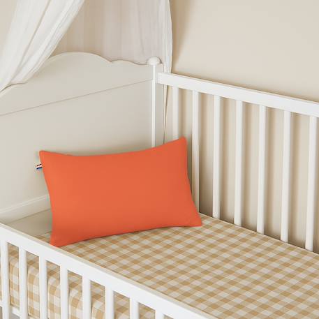 Coussin rectangle en coton bio Blanc+Fraise+Honey+Rose+Vert+Vichy 9 - vertbaudet enfant 