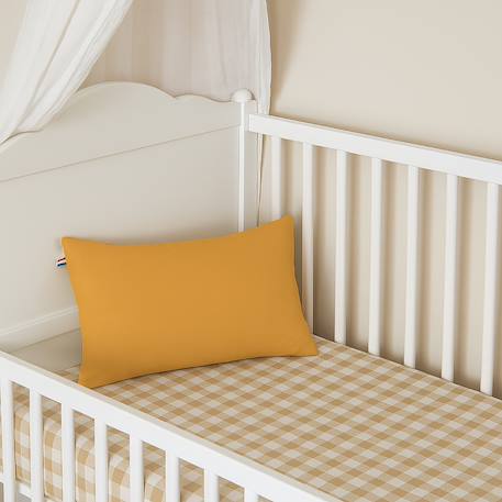Coussin rectangle en coton bio Blanc+Fraise+Honey+Rose+Vert+Vichy 15 - vertbaudet enfant 