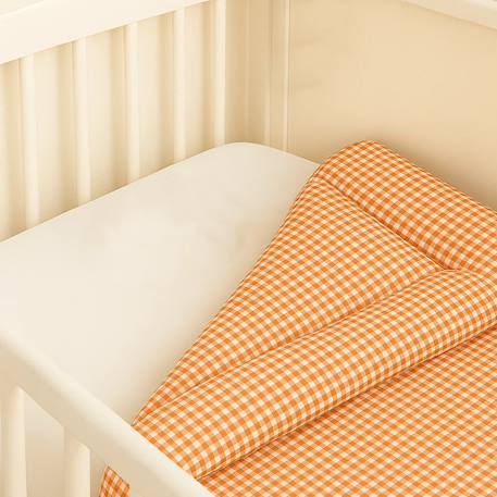 Edredon en coton bio Blanc+Fraise+Honey+Rose+Vert+Vichy 33 - vertbaudet enfant 