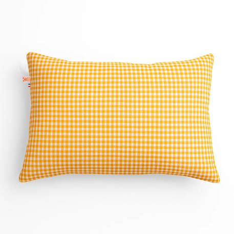 Coussin rectangle en coton bio Blanc+Fraise+Honey+Rose+Vert+Vichy 31 - vertbaudet enfant 