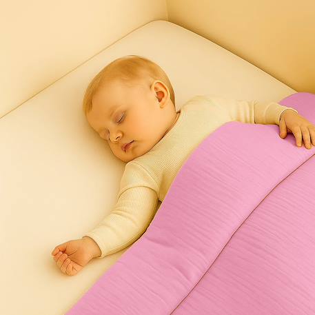 Edredon en coton bio Blanc+Fraise+Honey+Rose+Vert+Vichy 20 - vertbaudet enfant 