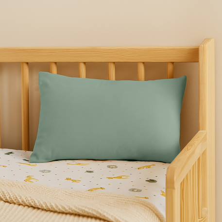 Coussin rectangle en coton bio Blanc+Fraise+Honey+Rose+Vert+Vichy 26 - vertbaudet enfant 