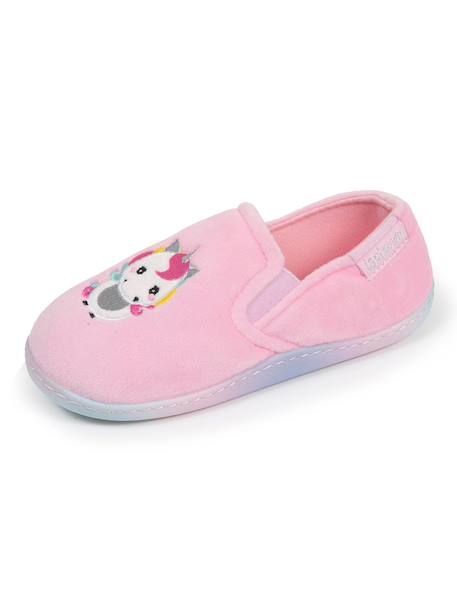 Chaussons mocassins enfilage facile, semelle antidérapante Rose 6 - vertbaudet enfant 