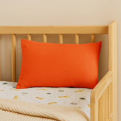 Coussin rectangle en coton bio Blanc+Fraise+Honey+Rose+Vert+Vichy 12 - vertbaudet enfant 