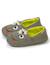 Chaussons mocassins polaire, semelle gomme antidérapante Kaki chiné 6 - vertbaudet enfant 