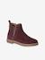 Boots enfant fille cuir élastiquées et zippées bordeaux+camel+marine+or+vert 1 - vertbaudet enfant 
