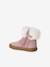 Boots bébé fille cuir fourrées et zippées vieux rose 3 - vertbaudet enfant 