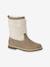 Bottes enfant fille synthétique fourrées zippées taupe 1 - vertbaudet enfant 