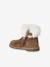 Boots bébé fille cuir fourrées zippées marron 3 - vertbaudet enfant 