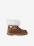 Boots bébé fille cuir fourrées zippées marron 2 - vertbaudet enfant 
