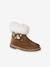 Boots bébé fille cuir fourrées zippées marron 1 - vertbaudet enfant 