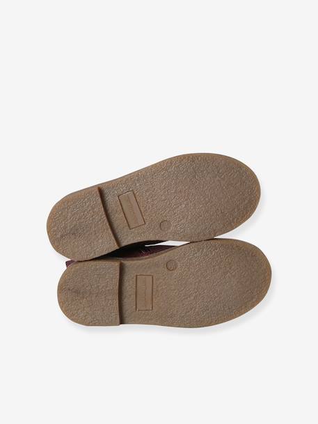 Boots enfant fille cuir élastiquées et zippées bordeaux+camel+marine+or+vert 5 - vertbaudet enfant 