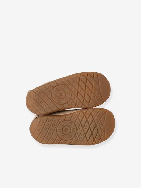 Chausson zippée souples en cuir bébé or+vieux rose 5 - vertbaudet enfant 