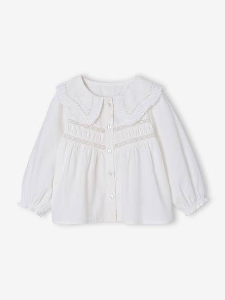Chemise bébé en popeline blanc 1 - vertbaudet enfant 