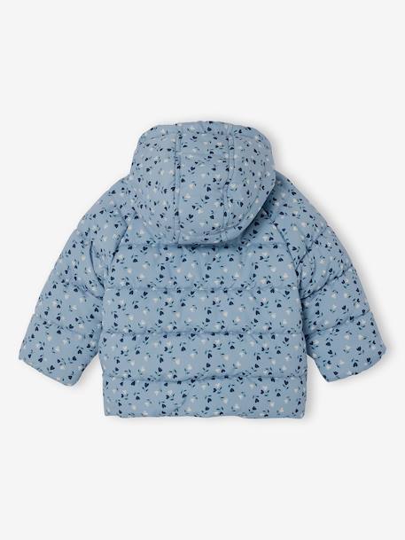 Doudoune doublée bébé asymétrique bleu grisé+cuivre irisé+rose poudré 2 - vertbaudet enfant 