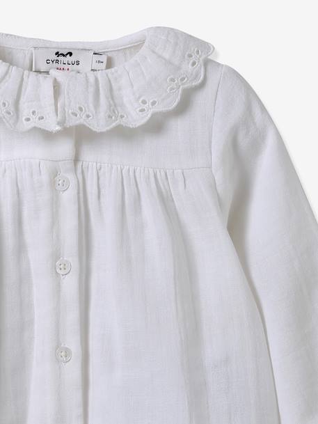 Blouse bébé en gaze de coton écru 3 - vertbaudet enfant 