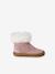 Boots bébé fille cuir fourrées et zippées vieux rose 2 - vertbaudet enfant 