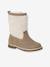 Bottes enfant fille synthétique fourrées zippées taupe 1 - vertbaudet enfant 