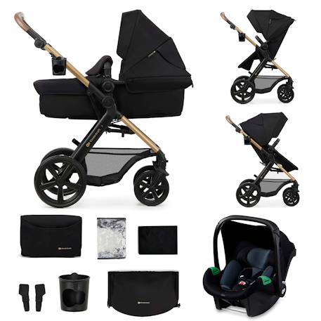 Poussette Kinderkraft MOOV 2 3 en 1 avec Siège 2 en 1 Transformable, MINK PRO i-Size, Travel System et Roues Increvables Beige+Gris+Noir 13 - vertbaudet enfant 