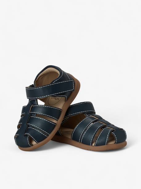 Sandales little gardener enfant en cuir vegan Brown+Dark brown+Green+Navy+Off white 19 - vertbaudet enfant 
