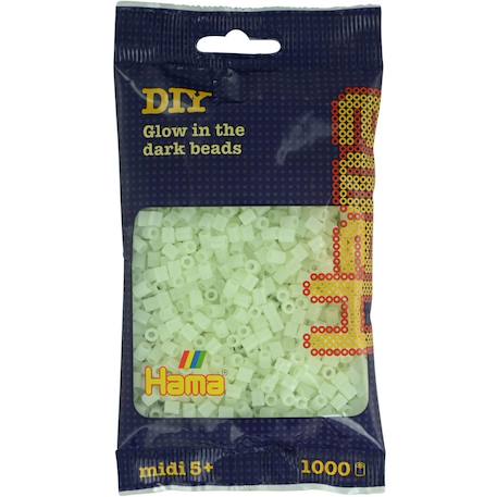 Sachet 1000 perles plastique midi mix phosphorescent Beige 1 - vertbaudet enfant 