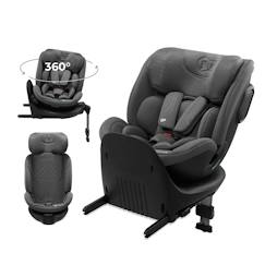 Puériculture-Siège Auto Kinderkraft XRIDER 2 i-Size avec Rotation 360°, ISOFIX, SPS+, H-GUARD+, EASY GROW et Jambe de Force