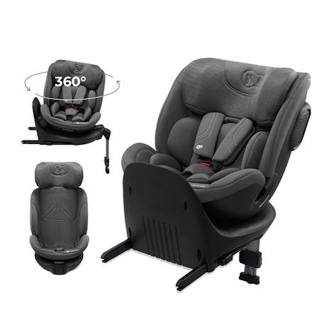 Siège Auto Kinderkraft XRIDER 2 i-Size avec Rotation 360°, ISOFIX, SPS+, H-GUARD+, EASY GROW et Jambe de Force Gris+Noir+Vert 1 - vertbaudet enfant 