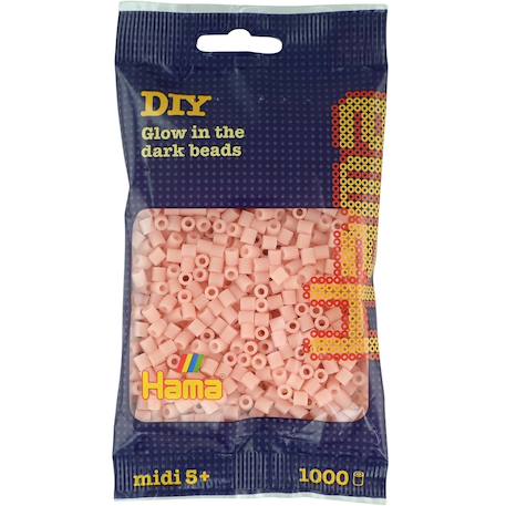 Sachet 1000 perles plastique midi mix rose phosphorescent Rouge 1 - vertbaudet enfant 