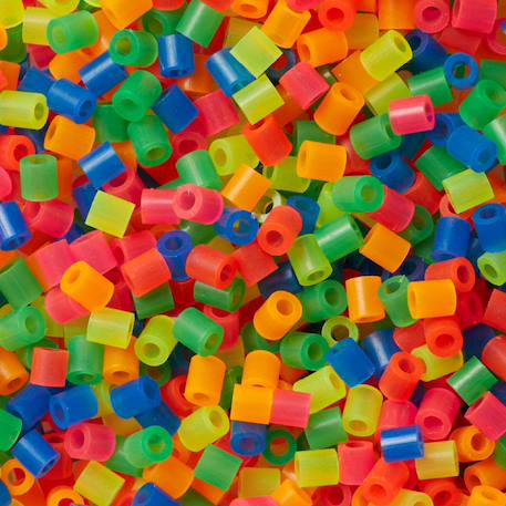 Sachet 1000 perles plastique midi néon mix Rouge 2 - vertbaudet enfant 