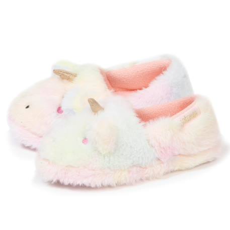 Chaussons mocassins imitation fourrure, semelle antidérapante Multicolor 1 - vertbaudet enfant 