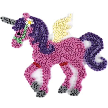Plaque licorne perles plastique midi Blanc 2 - vertbaudet enfant 