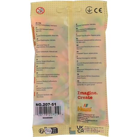 Sachet 1000 perles plastique midi néon mix Rouge 3 - vertbaudet enfant 