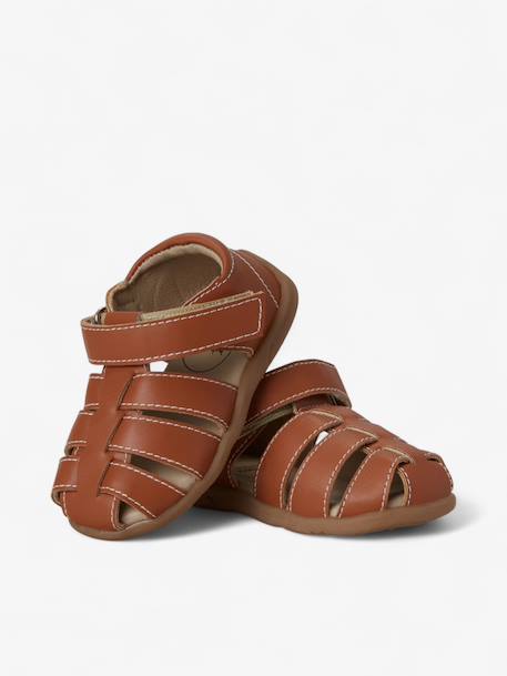 Sandales little gardener enfant en cuir vegan Brown+Dark brown+Green+Navy+Off white 2 - vertbaudet enfant 