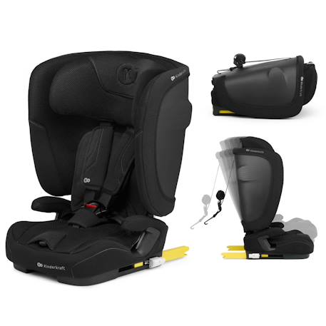 Siège Auto Kinderkraft FIX2GO i-Size avec ISOFIX, SAFERIDE SENSOR, Inclinaison 5 Positions et AIR FLOW Bleu marine+Gris+Noir+Vert 13 - vertbaudet enfant 