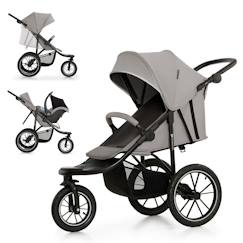 Puériculture-Poussette tout terrain Sportive Helsi 2, 3 Grandes roues, dès la naissance jusqu'à 22 Kg