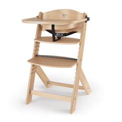Puériculture-Chaise haute, réhausseur-Chaise Haute Évolutive Kinderkraft ENOCK 2 en 1 avec Assise Réglable, Repose-Pieds Ajustable et Bois de Hêtre Massif