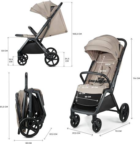 Poussette loom pratique et confortable Beige 6 - vertbaudet enfant 