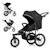 Poussette Tout-Terrain Kinderkraft HELSI 2 avec 3 Roues Gonflables Amorties, Dossier Allongé et Poignée Réglable Gris+Noir 7 - vertbaudet enfant 