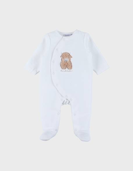 Bébé-Pyjama en velours brodé – fluffy