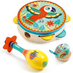 Jouet-Activités artistiques et musicales-Instruments de musique-Set de trois instruments (tambourin, maracas et castagnettes)