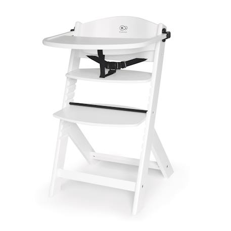 Chaise Haute Évolutive Kinderkraft ENOCK 2 en 1 avec Assise Réglable, Repose-Pieds Ajustable et Bois de Hêtre Massif Beige+Blanc+Blanc/bois+Bleu marine+Bois naturel+Gris+Gris / bois+Marron+Noir 7 - vertbaudet enfant 