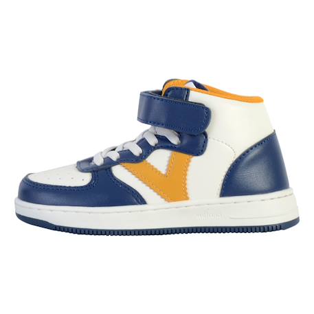 Baskets montantes  à scratch Argent+Bleu+Nude 7 - vertbaudet enfant 
