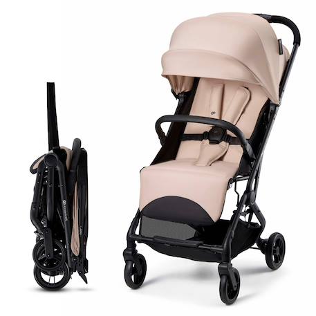 Poussette Compacte Kinderkraft INDY 3 avec Pliage à Une Main CLICK & FOLD, Position Allongée et Roues TPR Durables Beige+Gris+Noir 1 - vertbaudet enfant 
