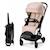 Poussette Compacte Kinderkraft INDY 3 avec Pliage à Une Main CLICK & FOLD, Position Allongée et Roues TPR Durables Beige+Gris+Noir 1 - vertbaudet enfant 