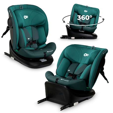 Siège Auto I-GROW i-Size Pivotant 360° avec ISOFIX, RWF jusqu’à 4 ans et Appui-tête 12 Positions Réglable Gris+Noir+Vert 13 - vertbaudet enfant 