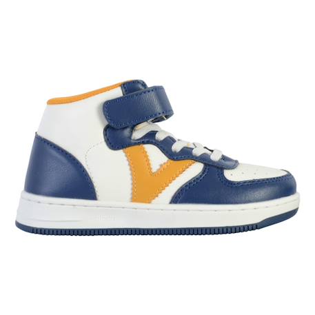Baskets montantes  à scratch Argent+Bleu+Nude 6 - vertbaudet enfant 